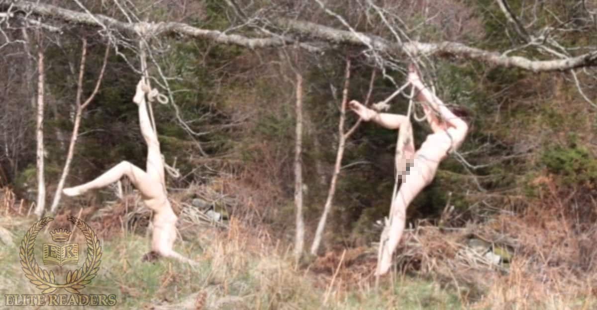 Naked women hanged