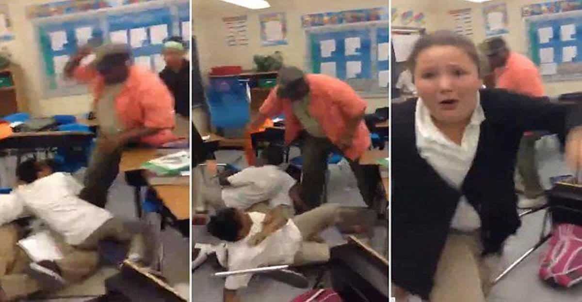 Furious Teacher Uses Corporal Punishment to Break Up a