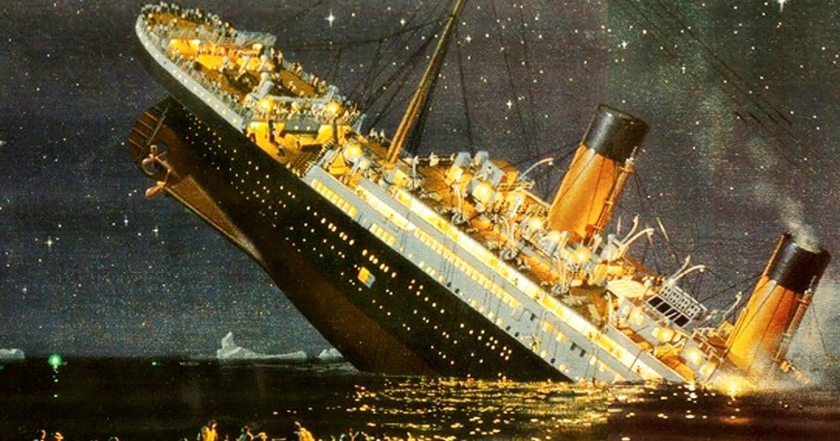 Image result for sinking titanic