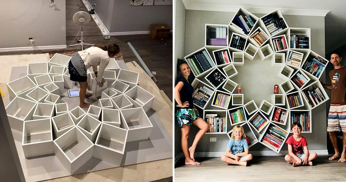 Couple Replicates Bookshelf Design They Saw Online Gets Blown
