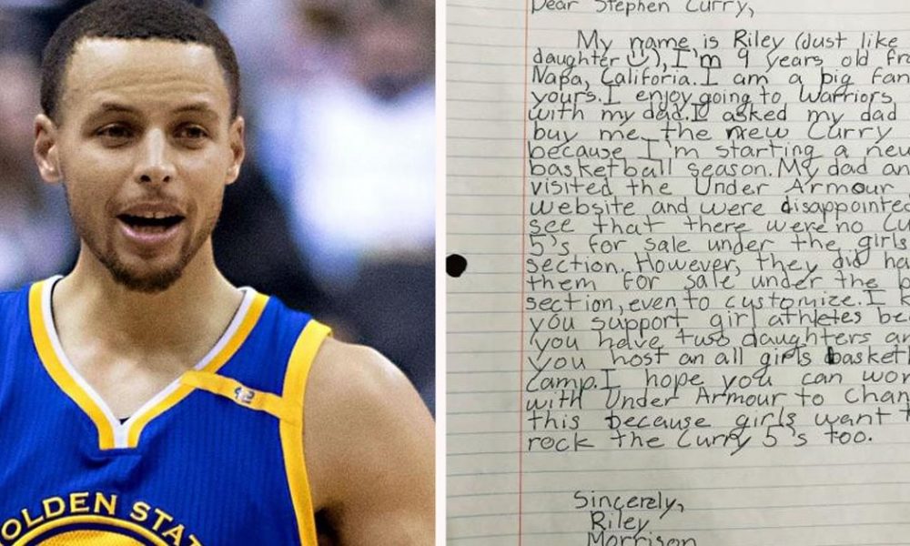 girls letter to steph curry