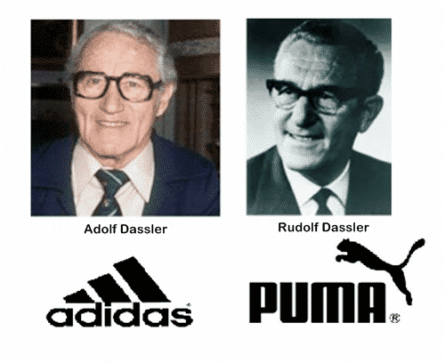 founders of adidas and puma brothers